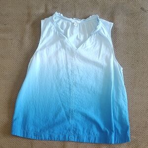 Time and Tru Sleeveless Blue Ombre Tank Top